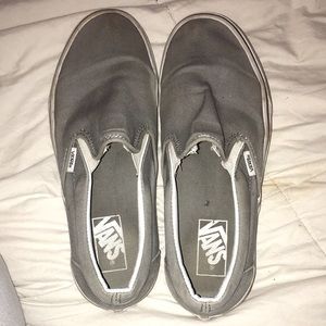 Dark grey men’s vans , size 7.5 ,slightly used